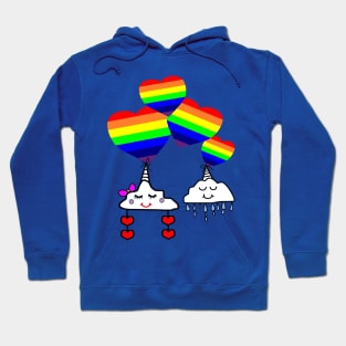 Cloud unicorn rainbow love pride! Hoodie